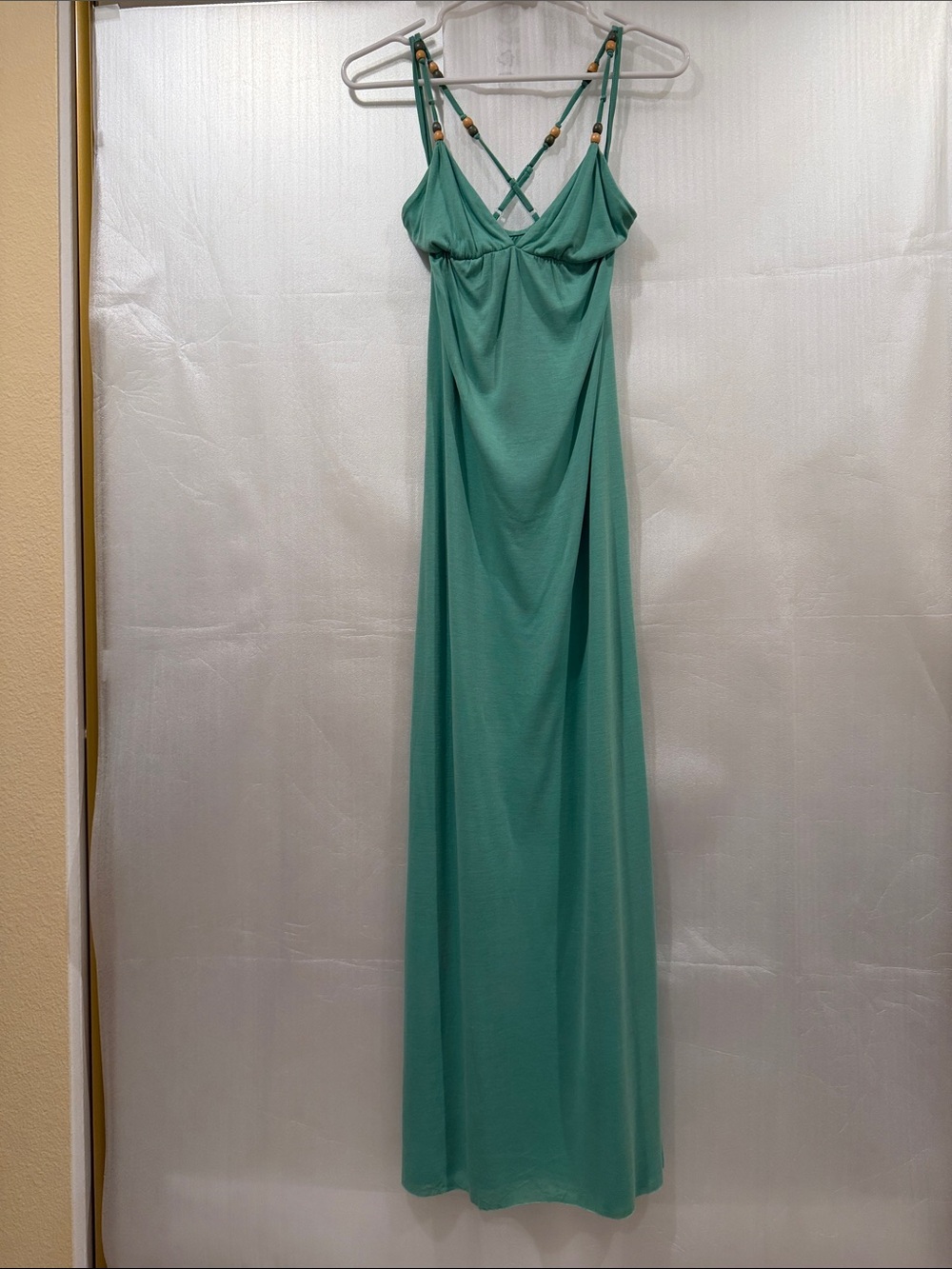 Sweetees Teal Green Maxi Dress with Strappy Crossback